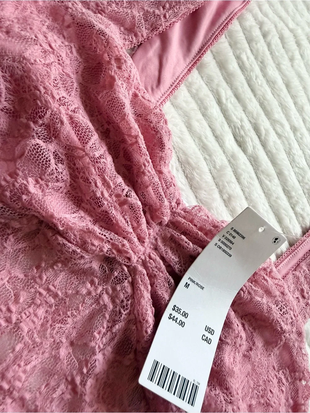 Pink Rose Rose-Pink Lace Cami with Shelf Lining